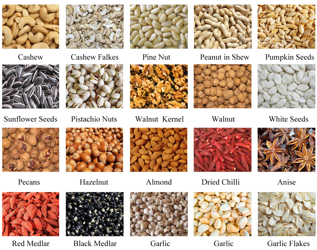 Nuts color sorter Sorting Samples